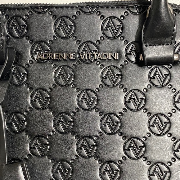 Adrenne Vittadini Black Embossed Women's Handbag - Picture 2 of 14